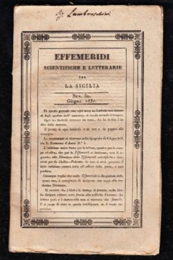 Effemeridi Scientifiche e Letterarie per la Sicilia Numero 50 Giugno 1837