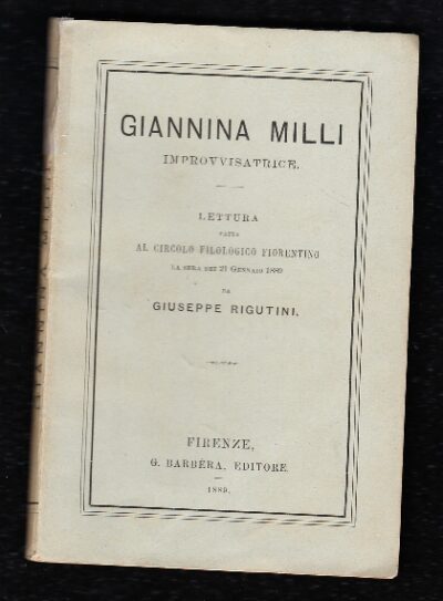 Giannina Milli improvvisatrice
