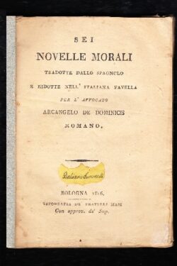 Sei novelle morali tradotte dallo spagnolo