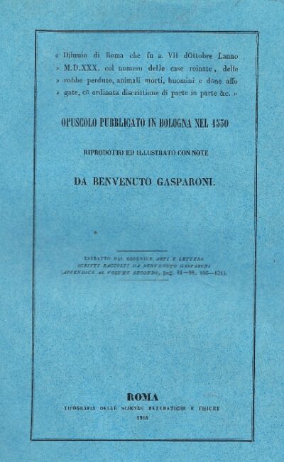 Il diluvio di Roma del 7 ottobre 1530