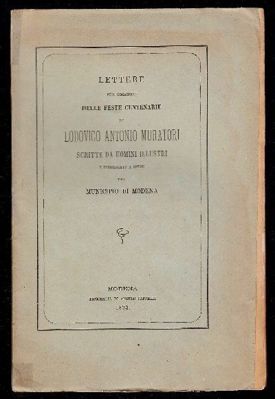 Feste centenarie di Lodovico Antonio Muratori