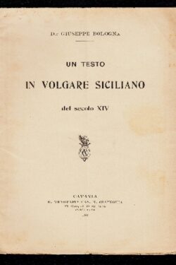 Un testo in volgare siciliano del Secolo XIV