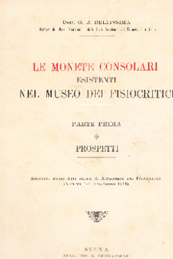 Le Monete Consolari esistenti nel Museo dei Fisiocritici