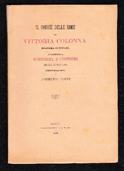 Le rime di Vittoria Colonna nel codice di Margherita d'Angouleme