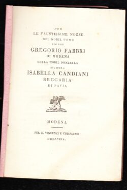 Raccolta di versi per nozze