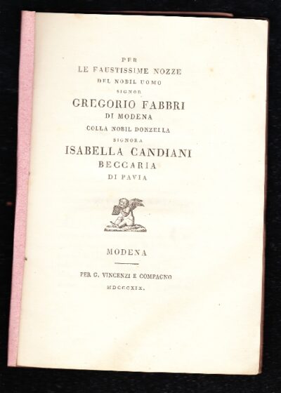 Raccolta di versi per nozze