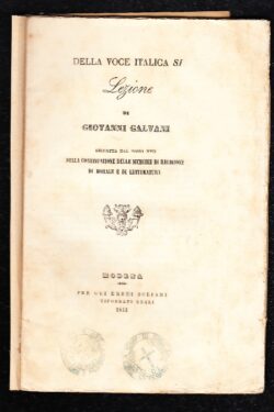 Della voce italica SI