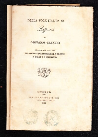 Della voce italica SI