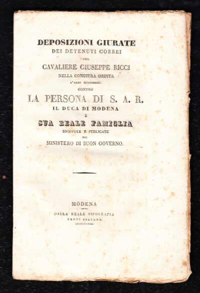 La congiura contro il Duca di Modena del 1832