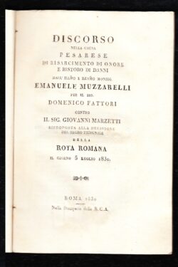 Causa pesarese di risarcimento