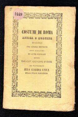 Costumi di Roma antica e moderna, dialogo
