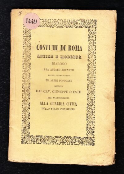 Costumi di Roma antica e moderna, dialogo