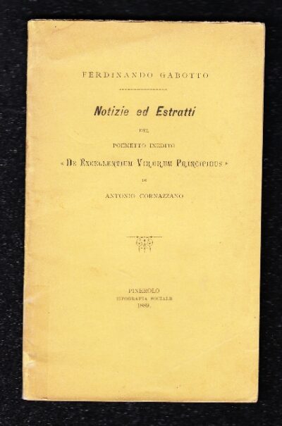 POEMETTO INEDITO De Excellentium Virorum Principibus di Antonio Cornazzano