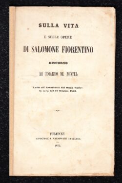 Sulla vita e sulle opere di Salomone Fiorentino
