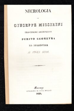Necrologia di Giuseppe Missirini