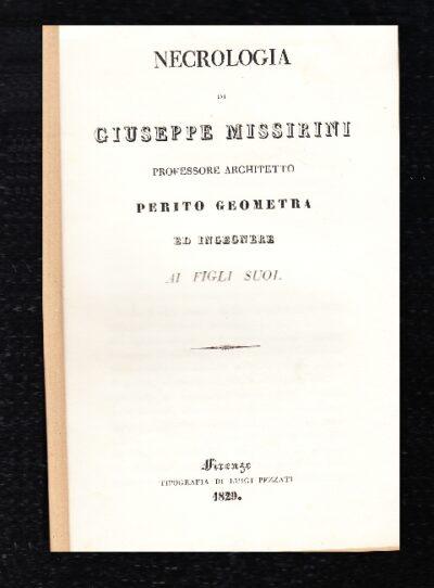 Necrologia di Giuseppe Missirini