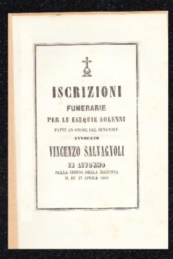 Iscrizioni funerarie per Vincenzo Salvagnoli