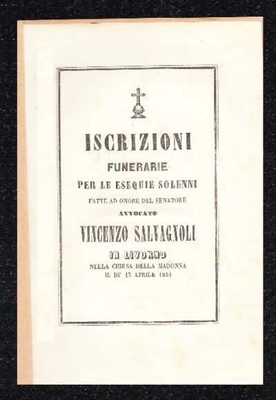 Iscrizioni funerarie per Vincenzo Salvagnoli