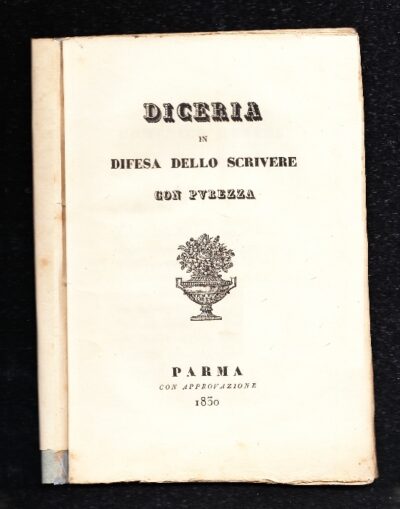 Diceria in difesa dello scrivere con purezza