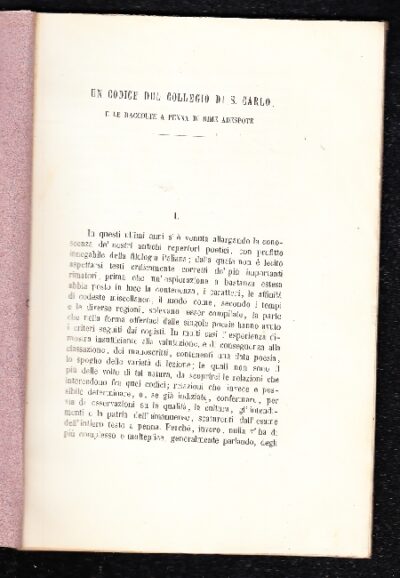 Un Codice del Collegio di San Carlo