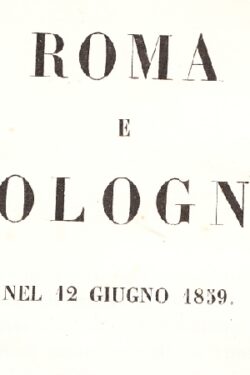 Roma e Bologna nel 12 Giugno 1859