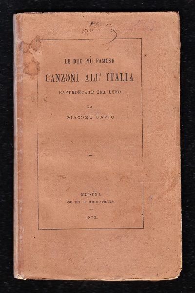 Le due più famose canzoni all’Italia. Raffrontate tra loro