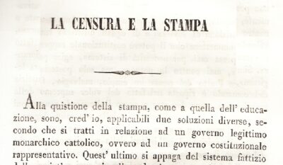 La Censura e la Stampa sotto il Governo di Francesco IV