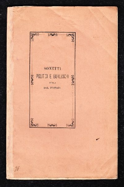 Sonetti politici e burleschi inediti di Antonio Cammelli detto il Pistoia