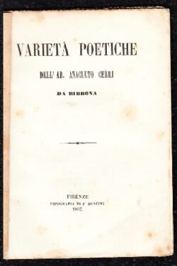 Varietà poetiche dell’Abate Anacleto Cerri da Bibbona