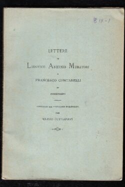 Lettere di Lodovico Antonio Muratori a Francesco Contarelli di Correggio