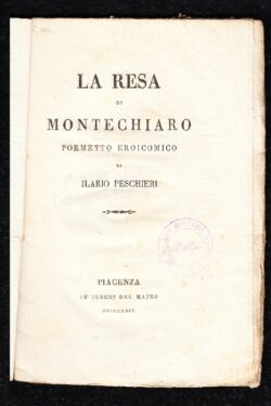 La resa di Montechiaro, poemetto eroicomico