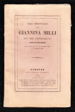 Versi improvvisati a Bologna da Giannina Milli
