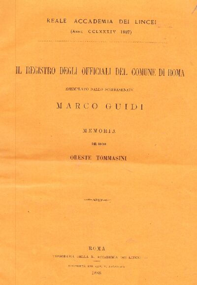 Il registro degli Officiali del Comune di Roma
