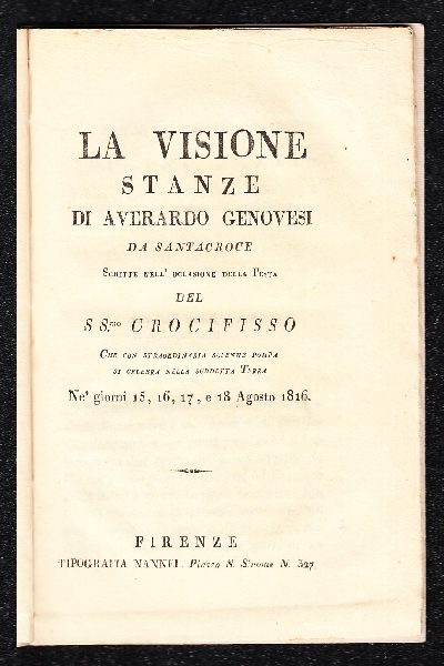 La Visione Stanze di Averardo Genovesi