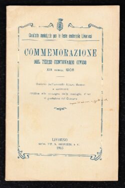 Commemorazione del terzo centenario civico XIX marzo 1906. Discorso dell'avvocato Adolfo Mangini