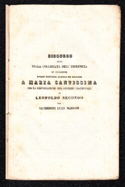 Discorso detto nella Collegiata dell’Impruneta