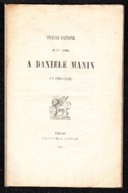 Inaugurazione della Lapide a Daniele Manin in Firenze