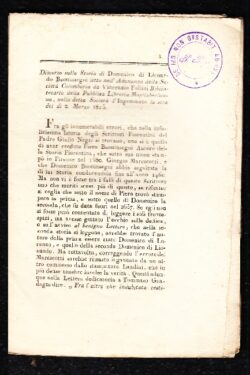 Discorso sulla storia letto nell'Adunanza della Società Colombaria la sera del 2 Marzo 1815