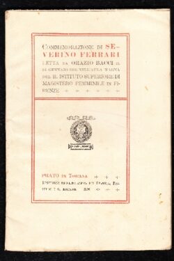 Commemorazione di Severino Ferrari