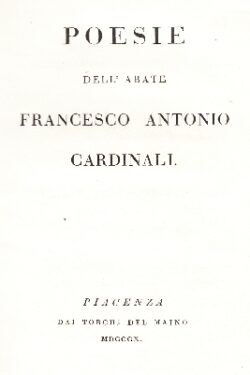 Poesie dell'abate Francesco Antonio Cardinali