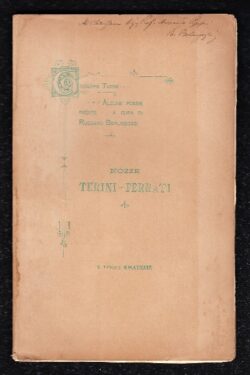 Nozze Turini - Ferrati. Alcune poesie inedite di Giuseppe Turini
