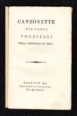 Canzonette del Padre Tornielli della Compagnia di Gesù
