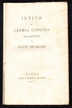 Invito a Lesbia Cidonia, poemetto di Dafni Orobiano
