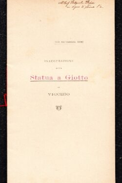 Inaugurazione della Statua a Giotto in Vicchio