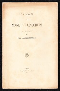 Una Canzone di Manetto Ciaccheri