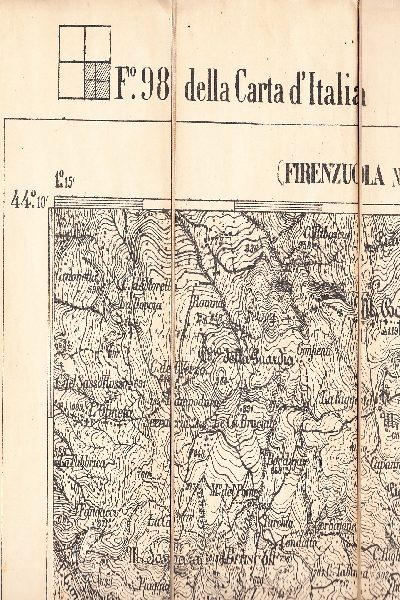 Carta d'Italia Carta Topografica. Foglio 98 della Carta D'Italia
