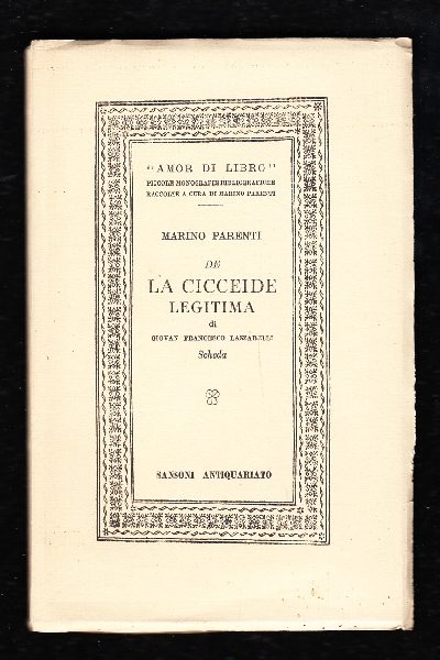 De La Cicceide Legitima di Giovan Francesco Lazzarelli