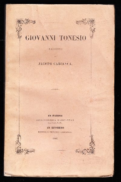 Giovanni Tonesio, racconto