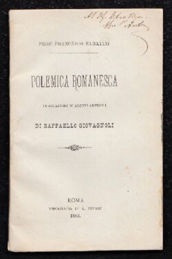 Polemica Romanesca in occasione di alcuniarticoli di Raffaello Giovagnoli