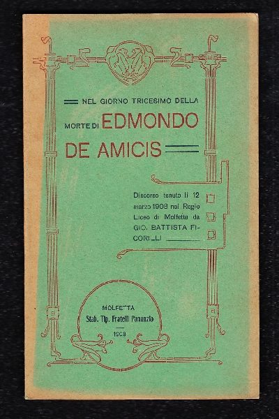 Nel giorno trigesimo della morte di Edmondo De Amicis